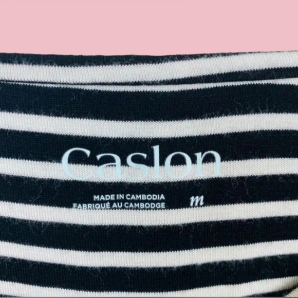 Caslon Black Striped Midi Pencil Skirt Sz. MED - Picture 2 of 2